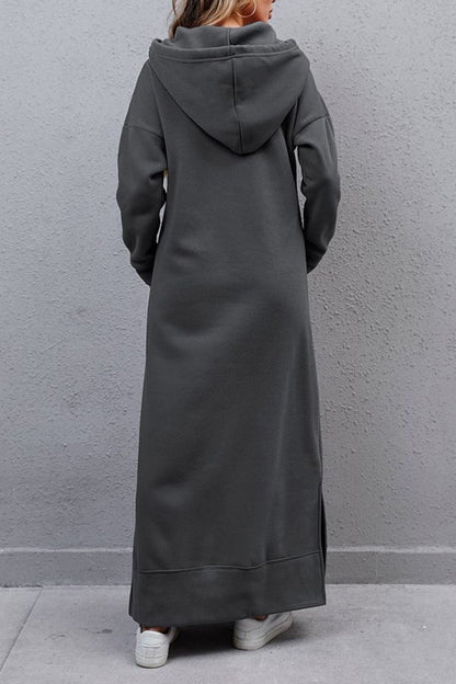 Hoodie Dress with Side Slits Caitlyn