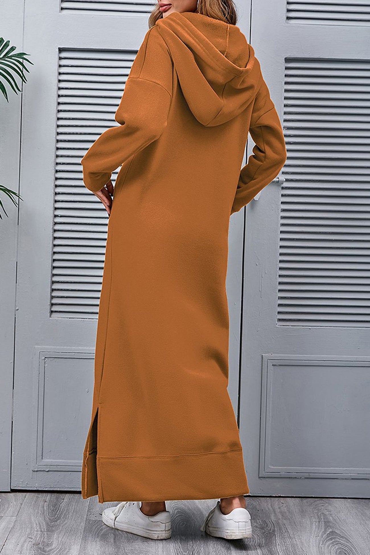 Hoodie Dress with Side Slits Caitlyn