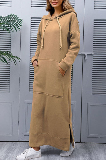 Hoodie Dress with Side Slits Caitlyn