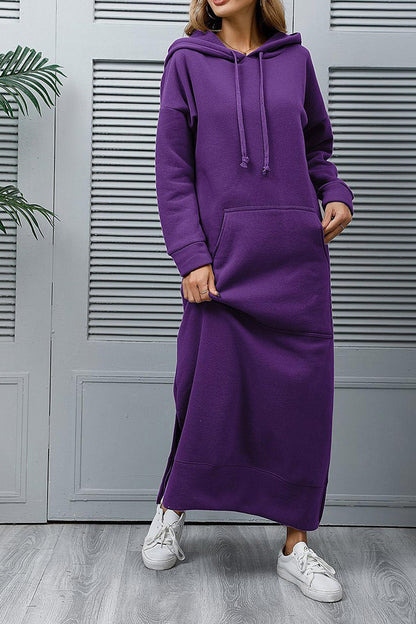 Hoodie Dress with Side Slits Caitlyn