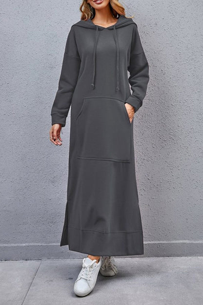 Hoodie Dress with Side Slits Caitlyn