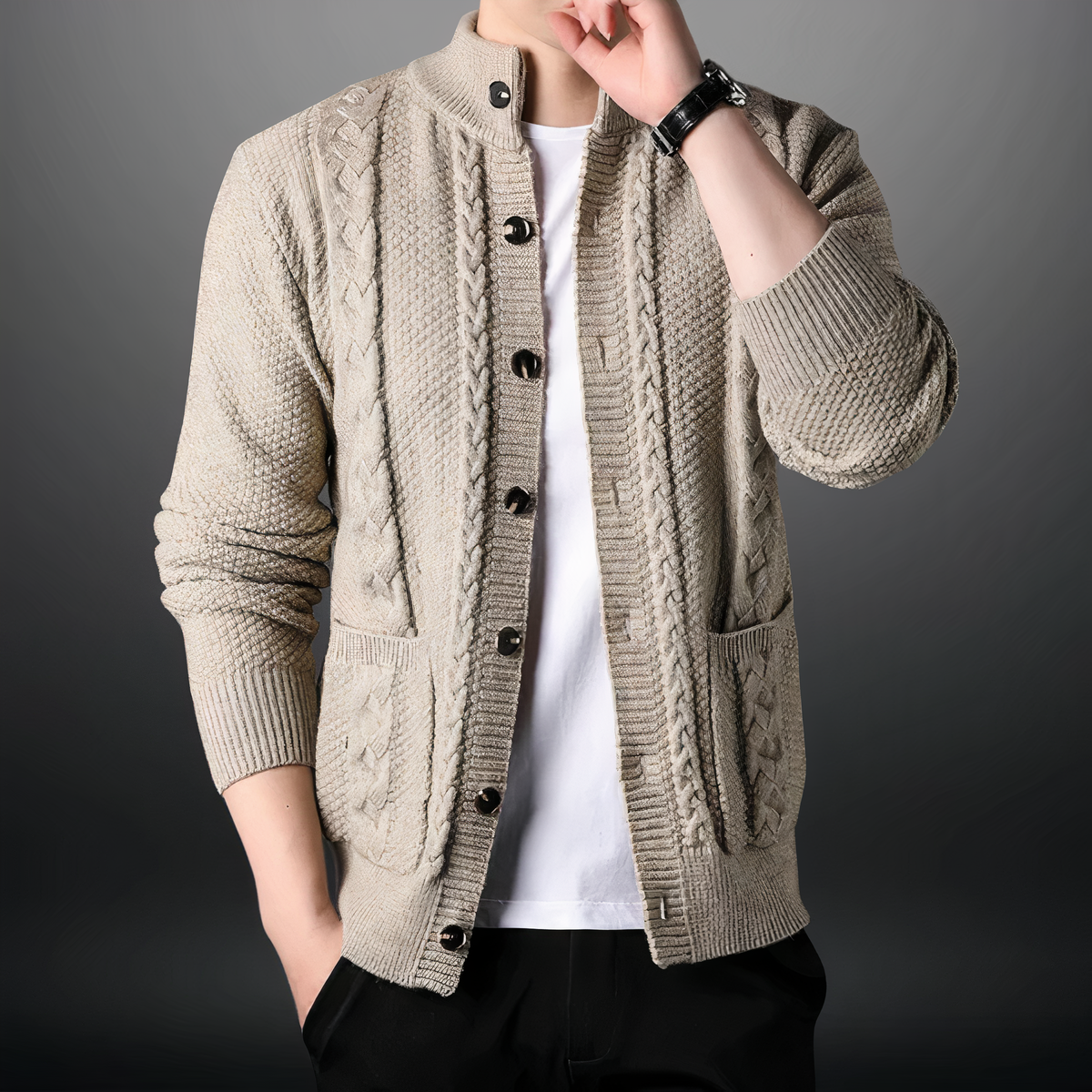 Fashionable knitted cardigan for men Toby