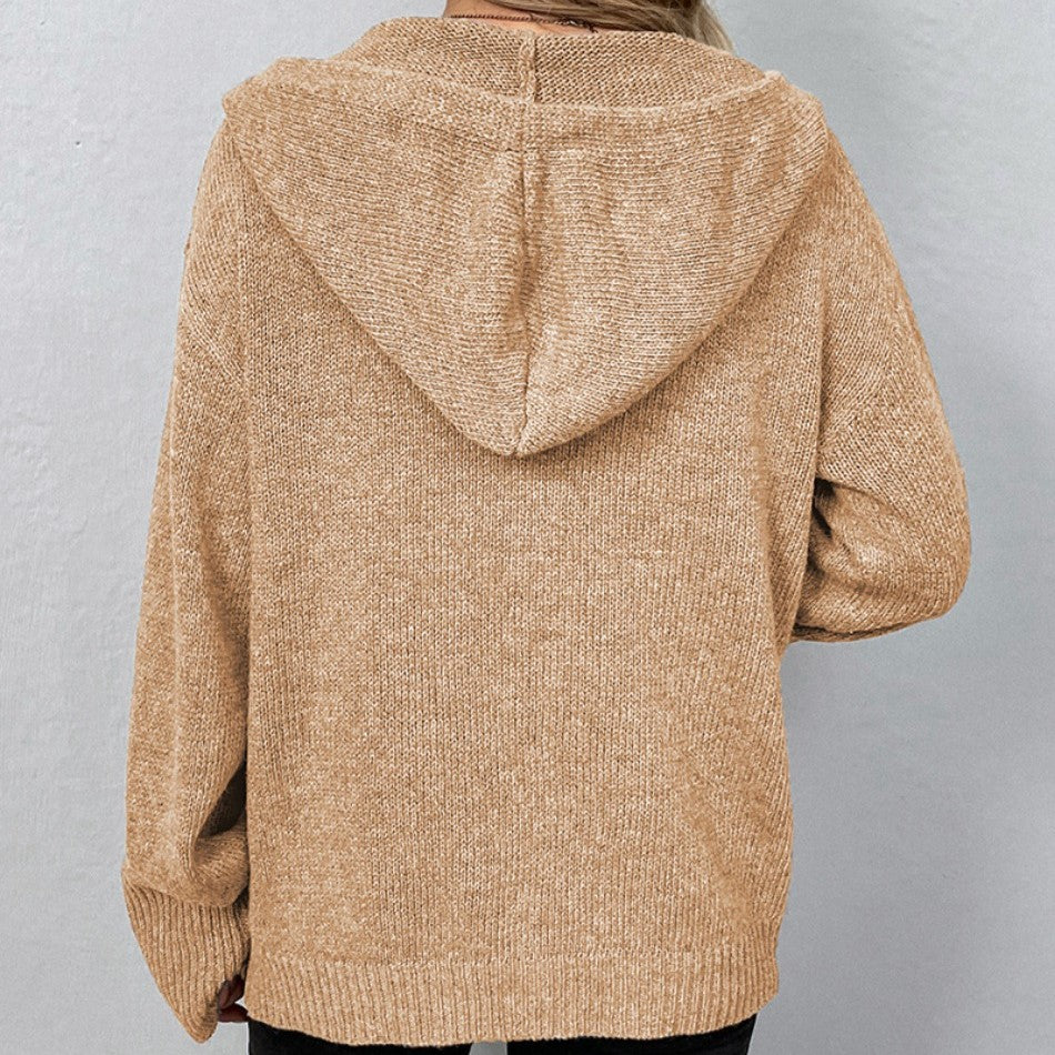 Vega Hooded Drawstring Cardigan