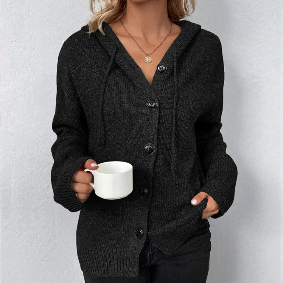 Vega Hooded Drawstring Cardigan