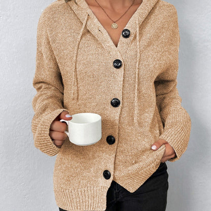 Vega Hooded Drawstring Cardigan