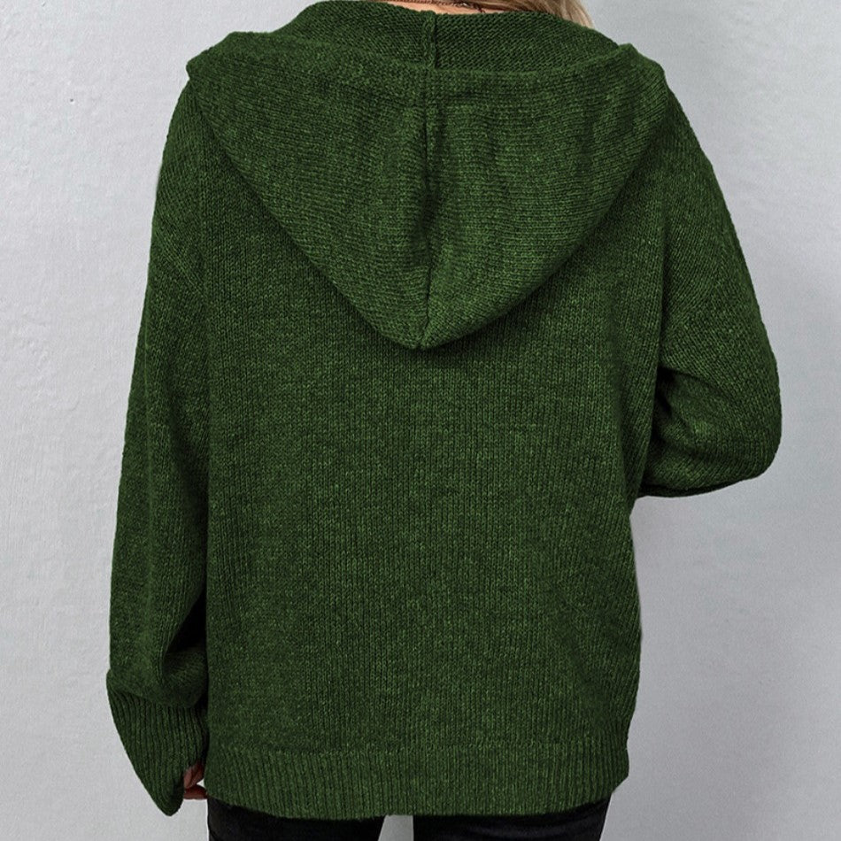 Vega Hooded Drawstring Cardigan