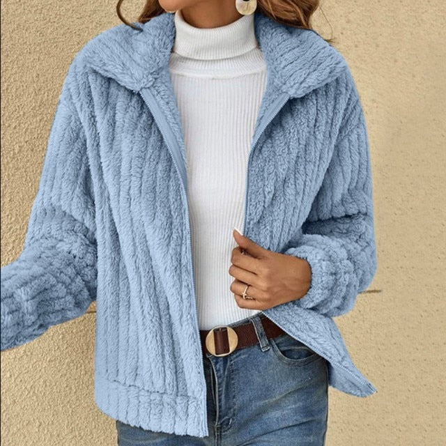 Comfortable plush jacket Olympia