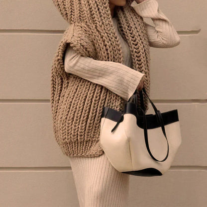 Zoie chunky knit hooded vest