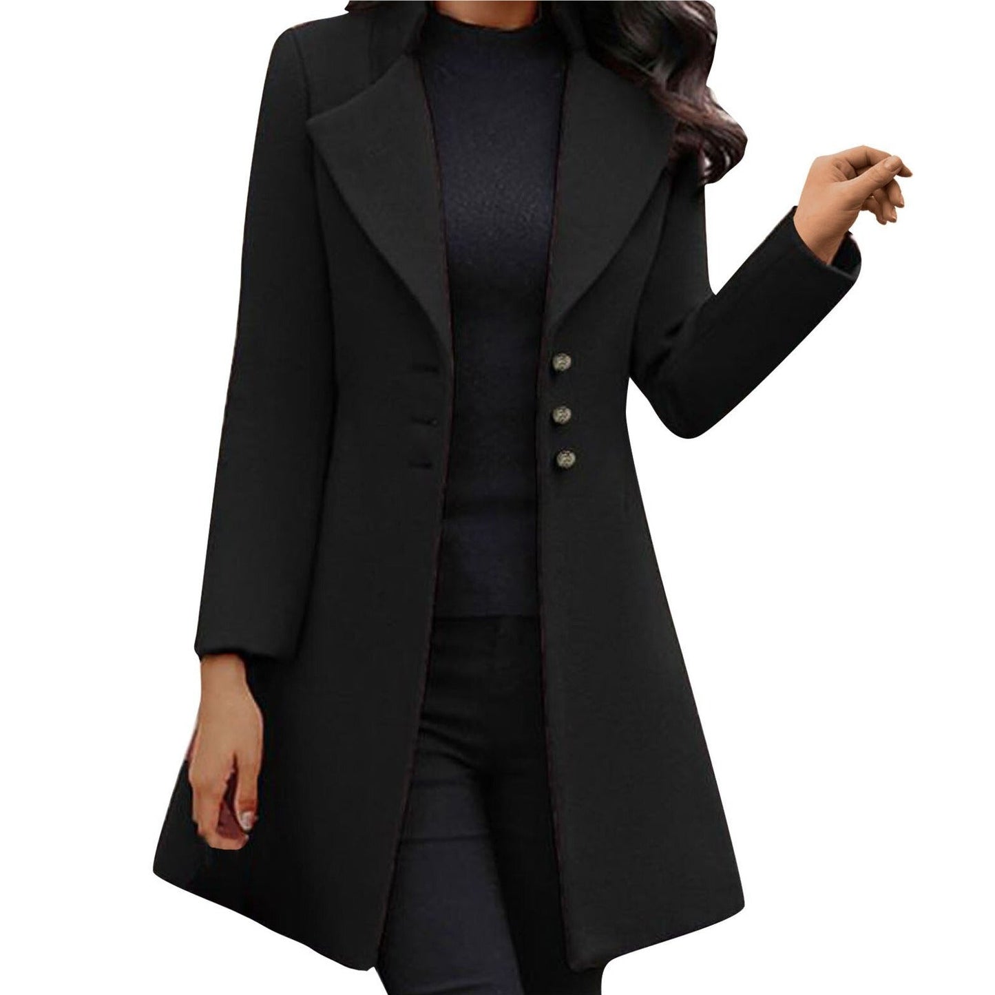 Italian wool coat with long sleeves Marike