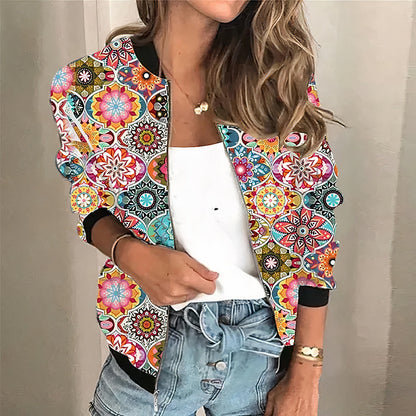 Patterned Zip Jacket Grace