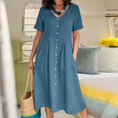 cotton linen dress