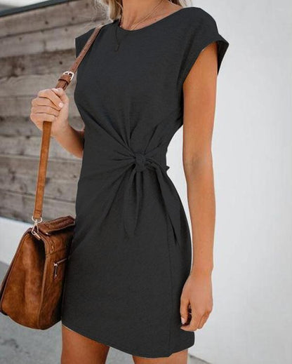 Federica - Modern midi dress with knot detail for women 