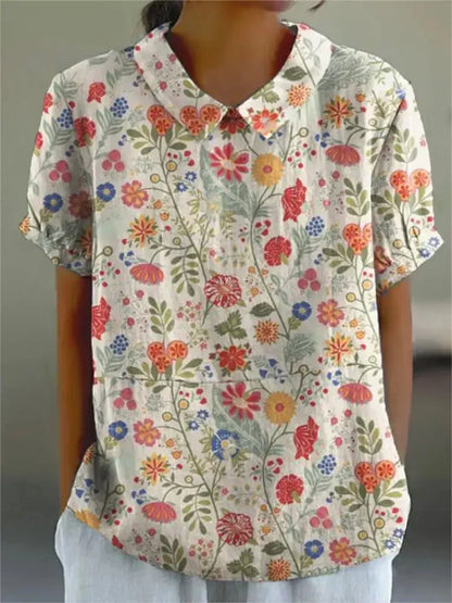 Schicke Bluse mit Blumenmuster für Damen –  Mia