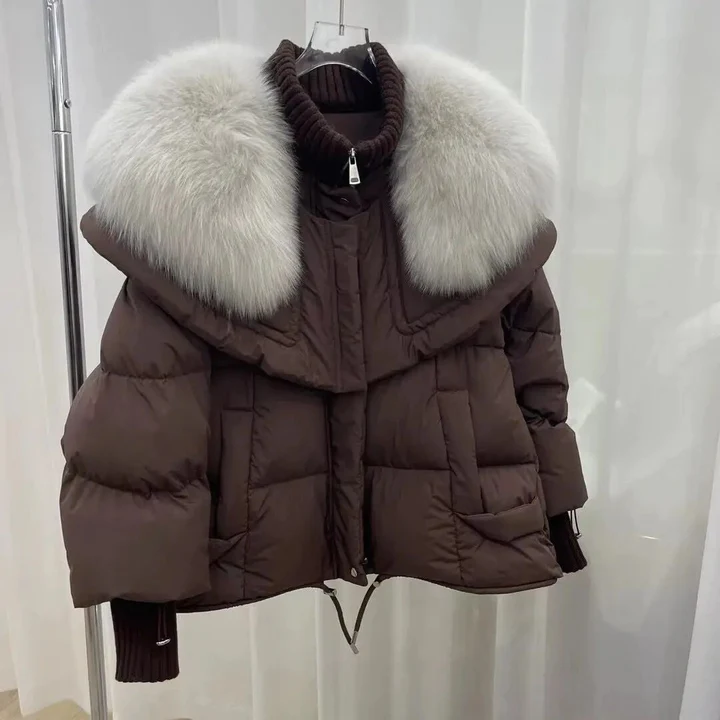 Warm women's winter jacket made of faux fur Lien