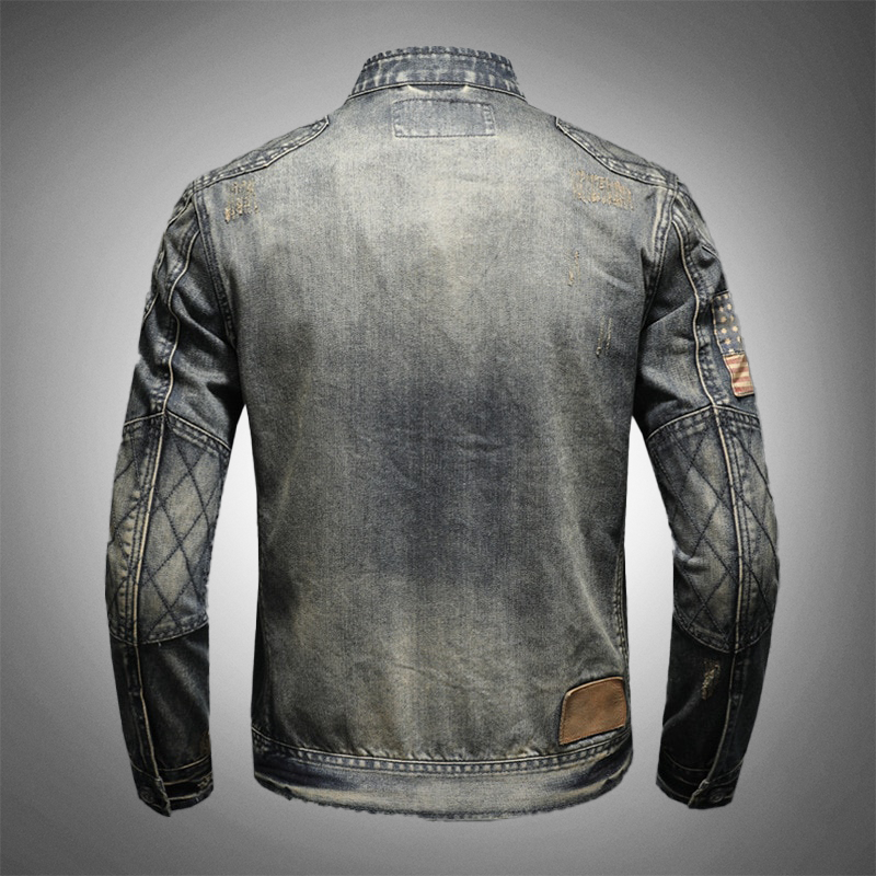 Robust denim motorcycle jacket for men Fynn 