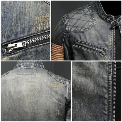 Robust denim motorcycle jacket for men Fynn 