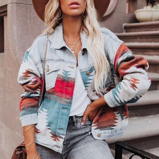 Retro Denim Jacket Cherry 