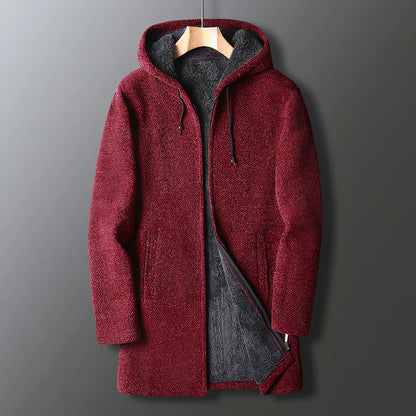 Elegant warm fleece coat for men Torben