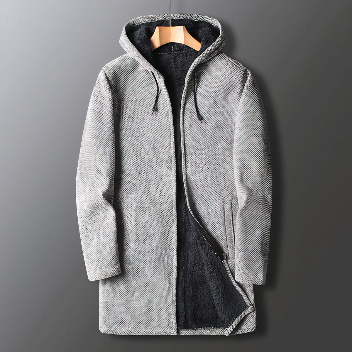 Elegant warm fleece coat for men Torben