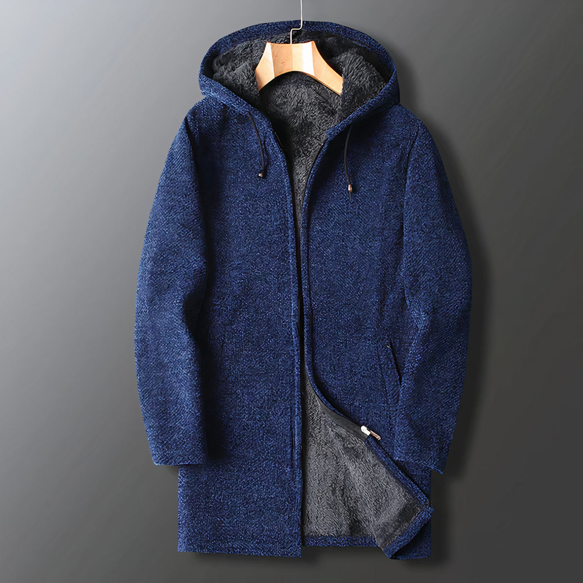 Elegant warm fleece coat for men Torben