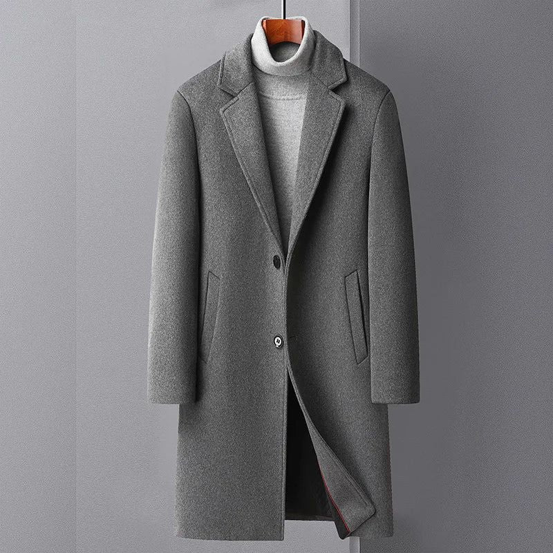 Stylish warm wool coat for men Platon 