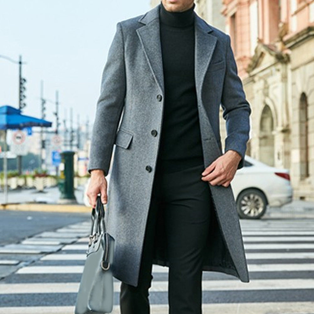 Elegant wool coat for men in classic style Ilmar