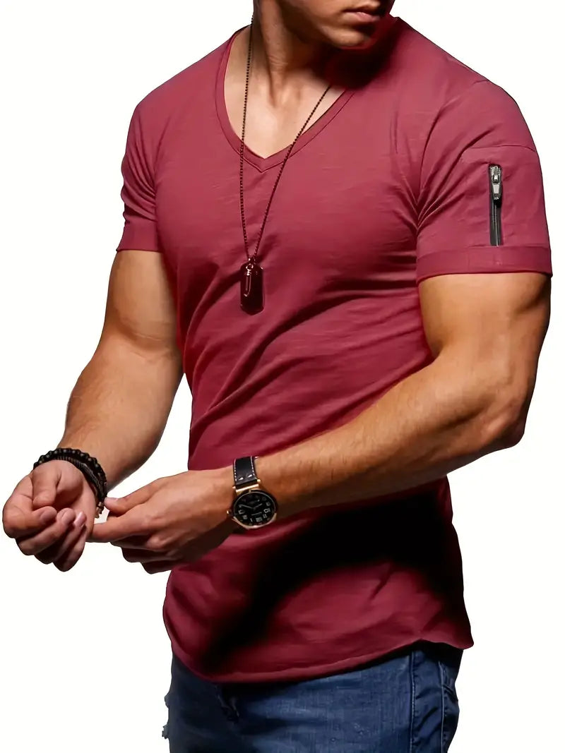 Casual Men's V-Neck T-Shirt Jaden