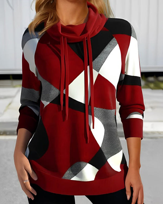 Women's top with color block design Jinte