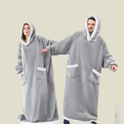 Fluffy Hooded Blanket for Men and Women Ray