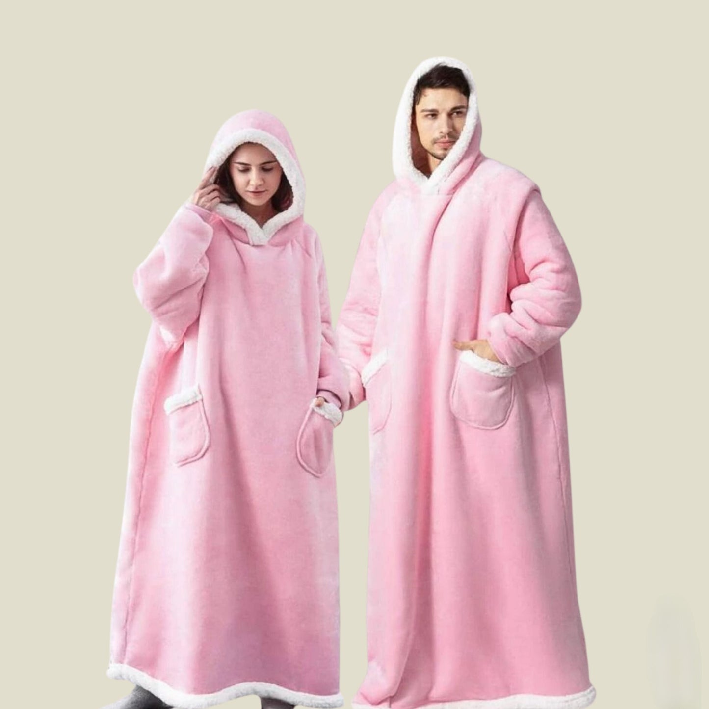 Fluffy Hooded Blanket for Men and Women Ray