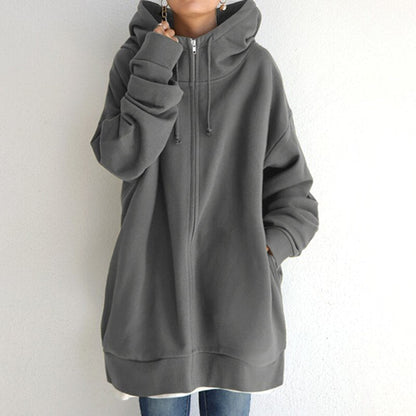 Cozy oversize winter sweater hoodie - Cassandra