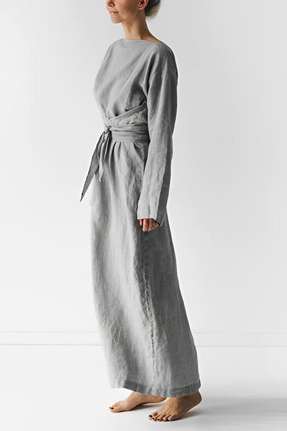 Stylish linen maxi dress Liese