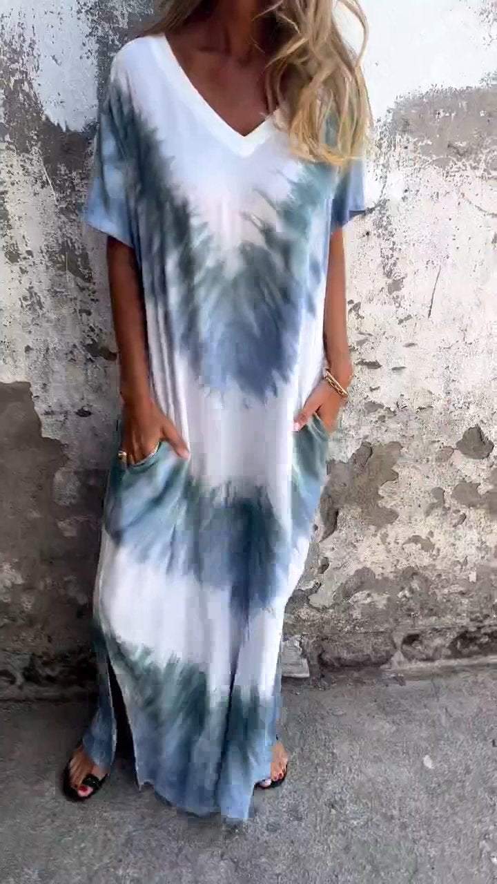 Lässiges Tie-Dye-Maxikleid –  Laura