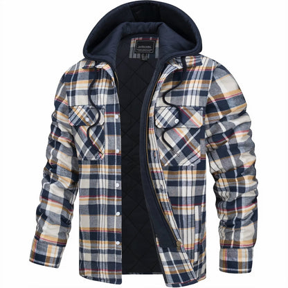 Checked winter jacket for men in trendy design McKenzie