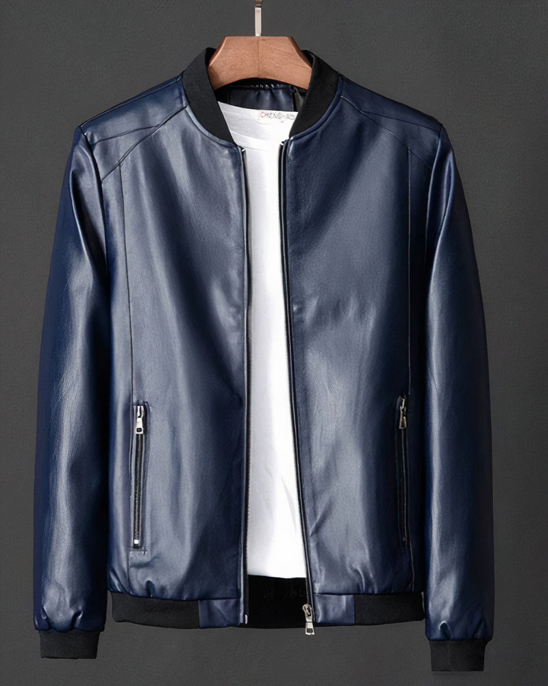 Classic leather jacket for men Norwin