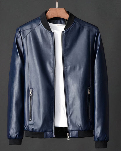 Classic leather jacket for men Norwin