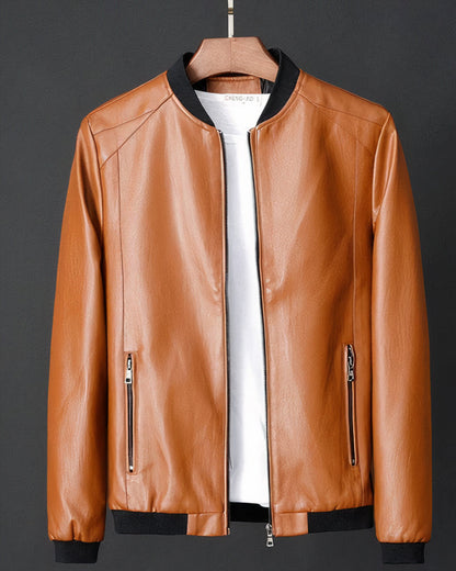 Classic leather jacket for men Norwin