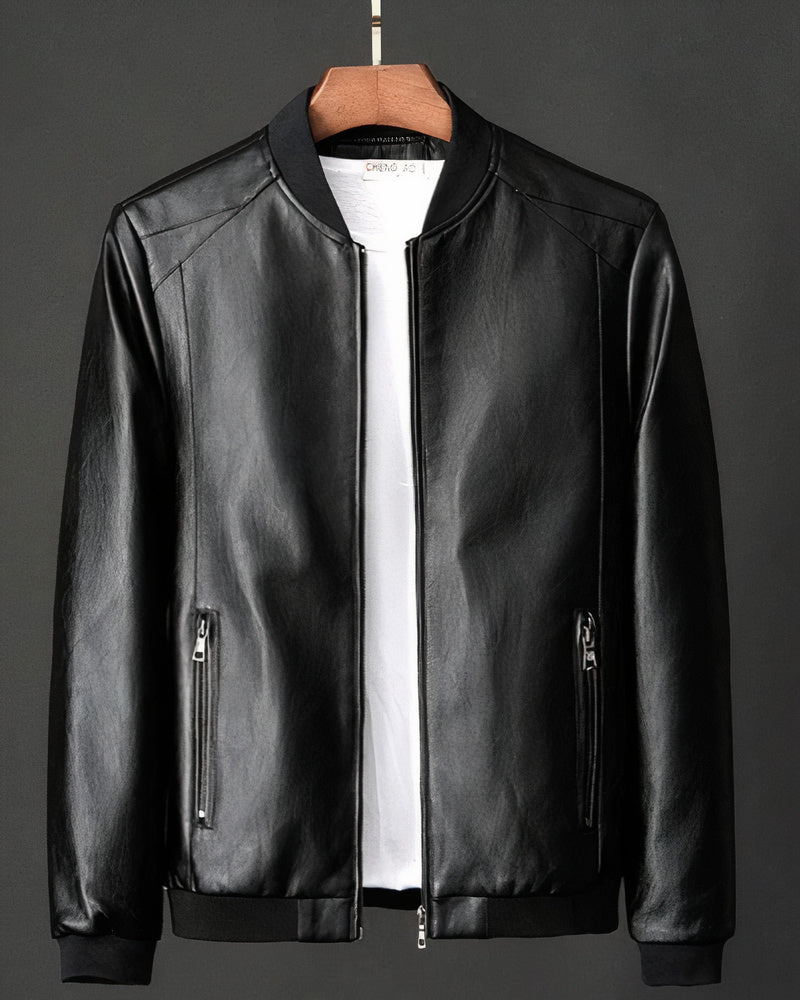 Classic leather jacket for men Norwin