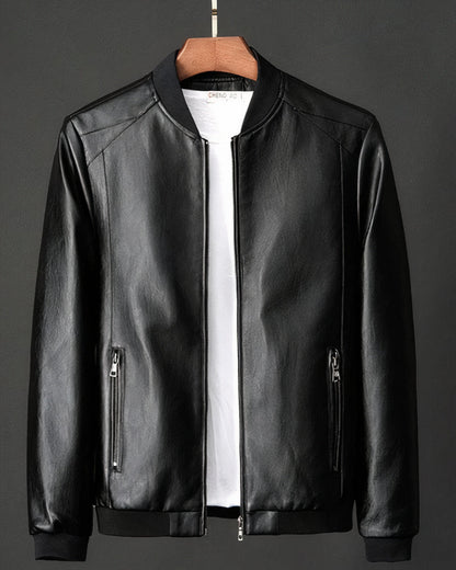 Classic leather jacket for men Norwin