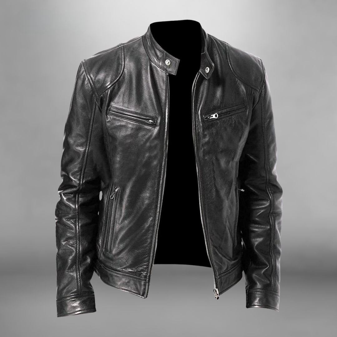 Casual leather jacket for men in modern style Bruce