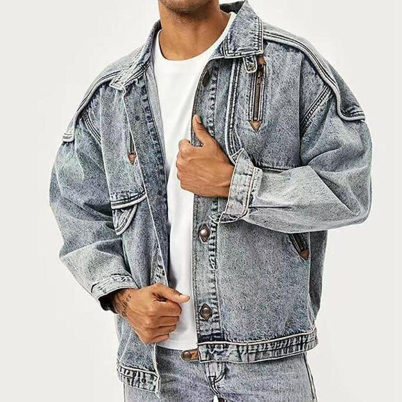 Fashionable men's denim jacket Leonard