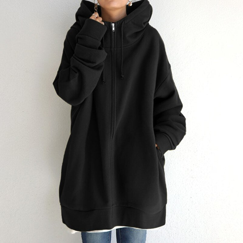 Cozy oversize winter sweater hoodie - Cassandra