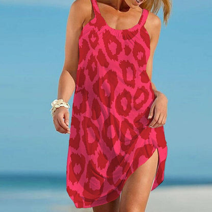 Summer dress with leopard print Ebba