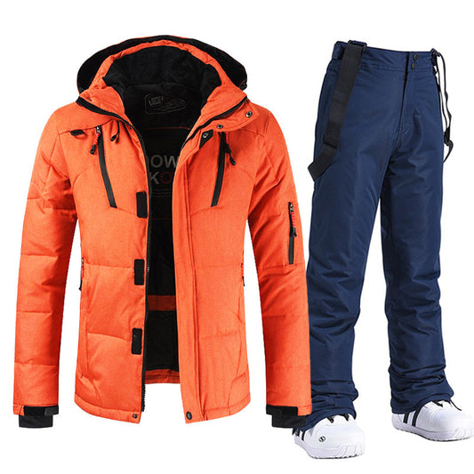 Wind and waterproof ski jackets for men in the set Isaak