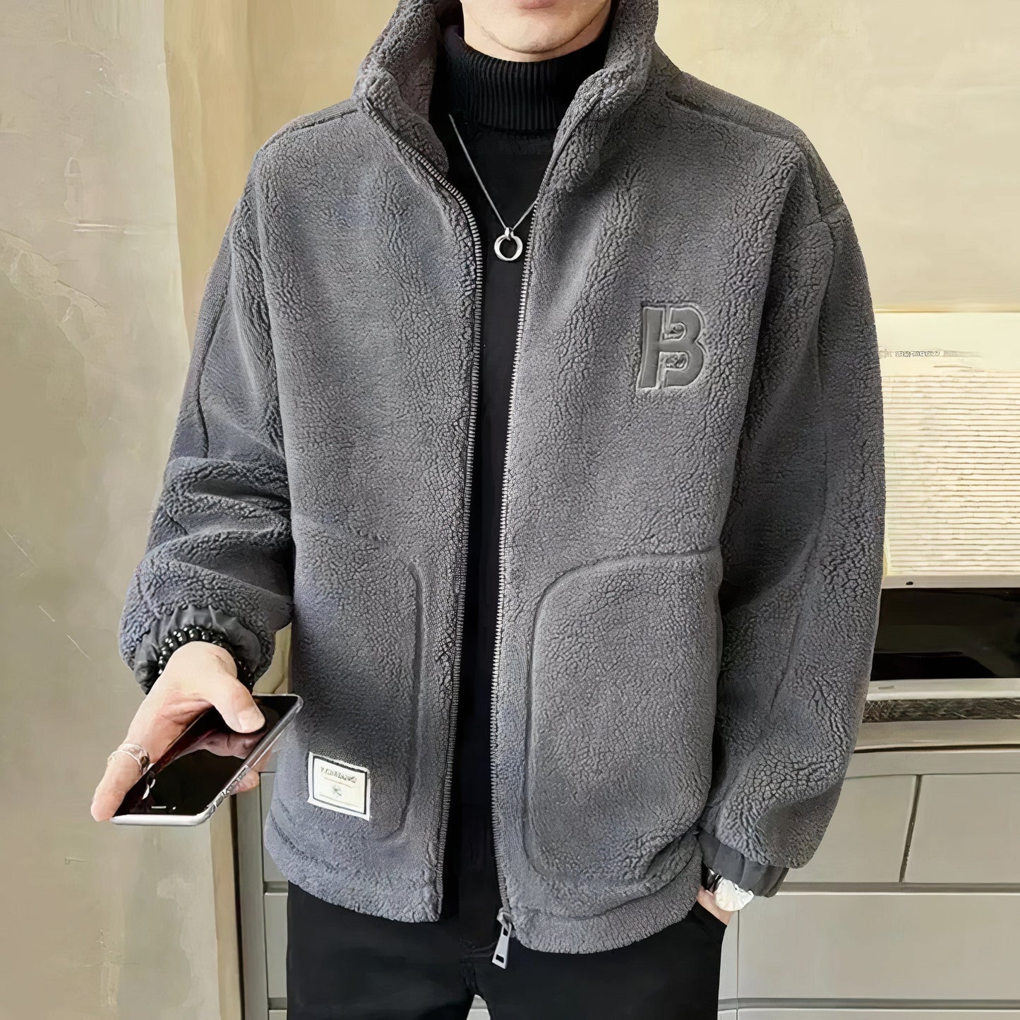 Fashionable fleece winter jacket for men Orwin