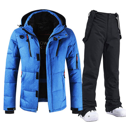 Wind and waterproof ski jackets for men in the set Isaak