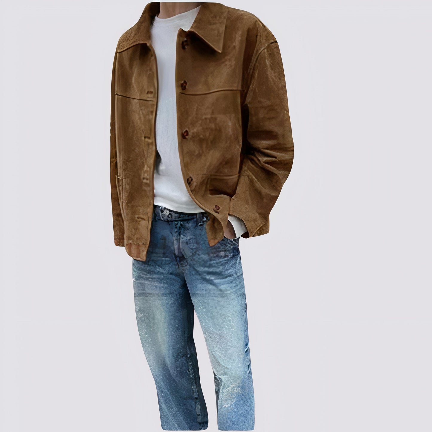 Vintage Suede Jacket for Men Harson 