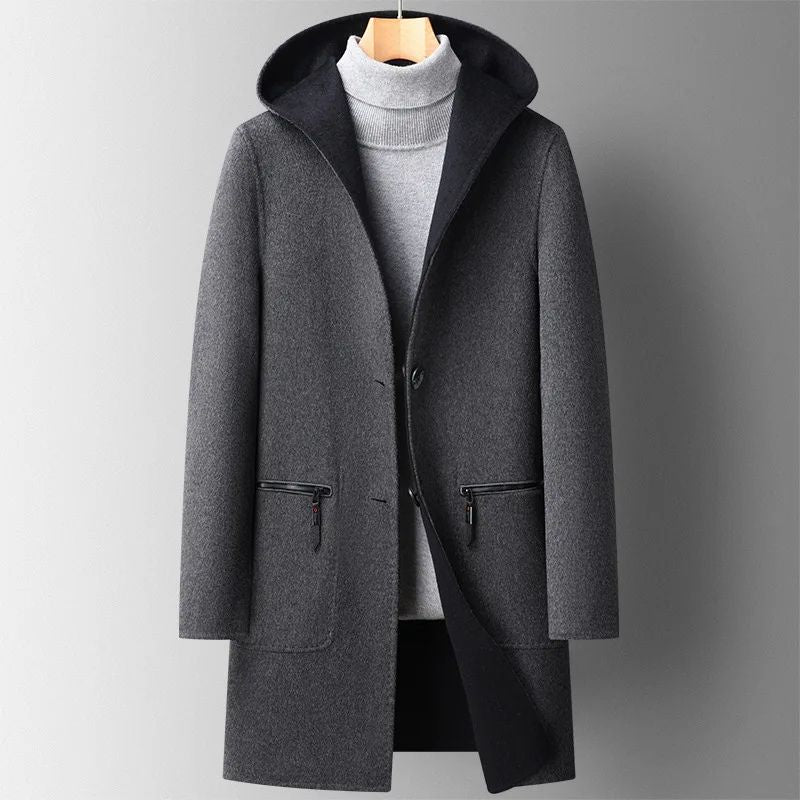 Warm men's winter jacket with hood Leon