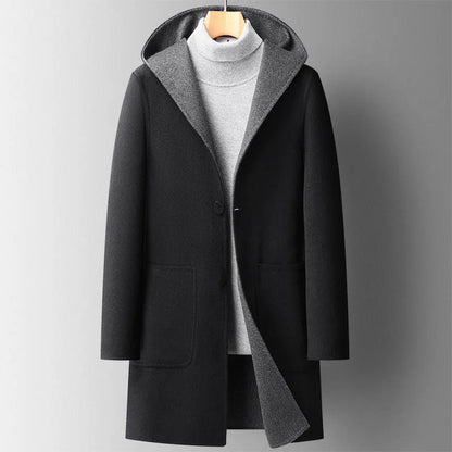 Warm men's winter jacket with hood Leon