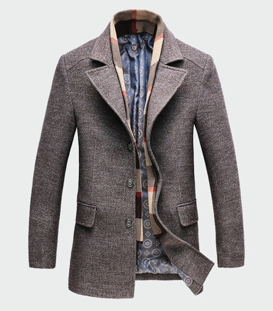 Windproof wool jacket for men Liam